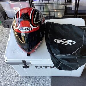 HJC Men's Full-Face Motorcycle Helmet - Red/Black